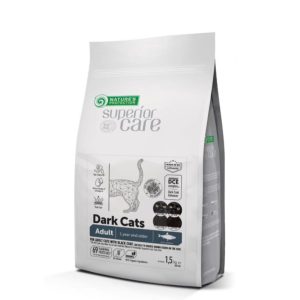 Superior Care Grain Free cu Hering pentru Pisici Adulte cu Blana Inchisa  1.5kg