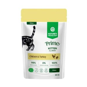 Nature's Protection Prime All Breed Kitten cu Pui si Curcan 85 Gr