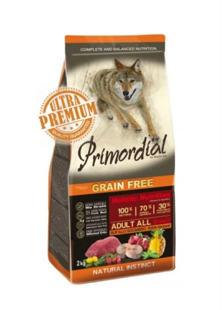 Primordial Grain-Free Holistic Dog Adult Buffalo&Mackerel 2kg