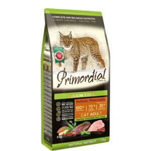 Primordial GF Holistic Cat Adult cu Rata, Pui si Curcan 2kg